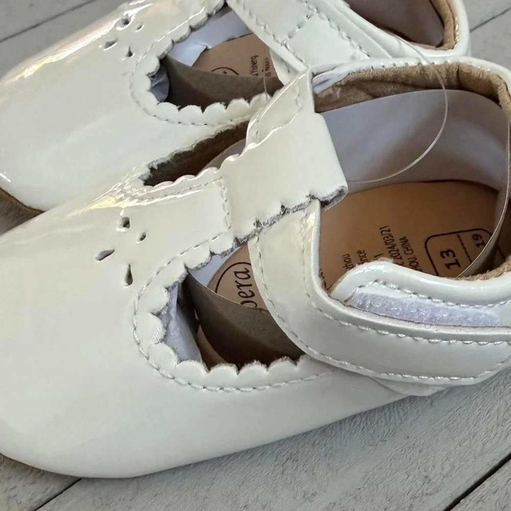 Kimbera White Patent Baby Mary Jane Shoes